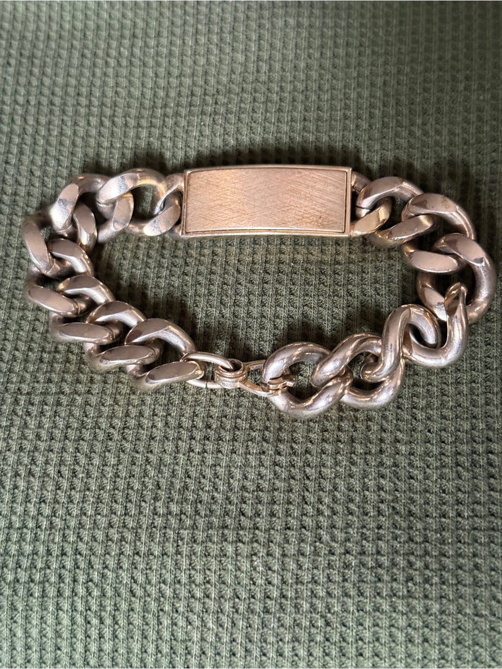 Speidel Men's Silver-Tone ID Curb Chain Bracelet
